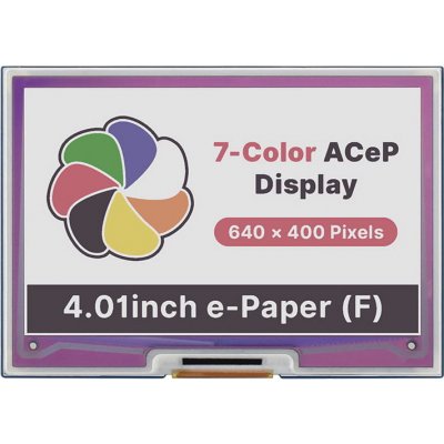 4,01palcový 7barevný displej E-Paper E-Ink pro Raspberry Pi