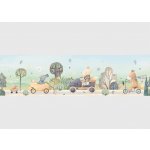 AG Design WBD-8493 Dětská samolepící bordura Lesní Jízda, rozměry 5 m x 13,8 cm – Zboží Dáma