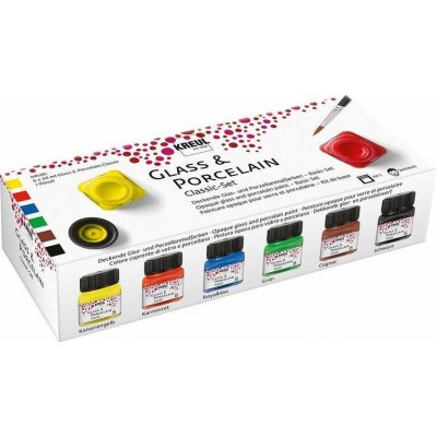 Kreul Sada barev na sklo a porcelán "CLASSIC" 6 x 20 ml Hobby Line – Zboží Dáma