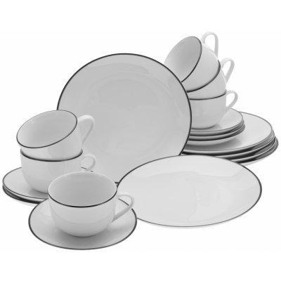 Creatable Jídelní servis Luna Black Line kávový servis 18 ks – Sleviste.cz
