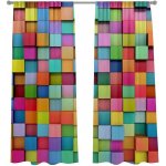 IMPAR Závěsy Barevné kostky (Rozměr : 140x250, Materiál: Interlock) – Hledejceny.cz