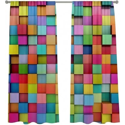 IMPAR Závěsy Barevné kostky (Rozměr : 140x250, Materiál: Interlock) – Hledejceny.cz