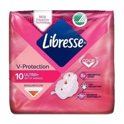 Libresse Hygienické vložky Ultra normal s křidélky 10 ks – Zboží Dáma