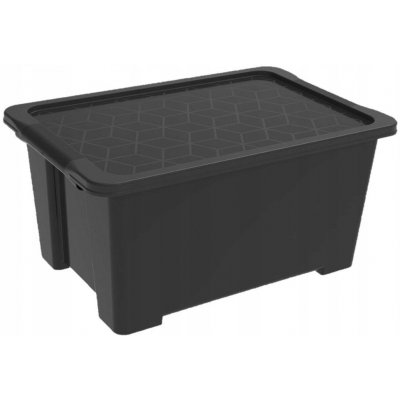 Rotho Úložný box s víkem EVO EASY 44 L plast černý – Hledejceny.cz