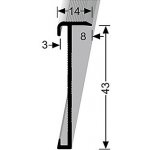 Schodový profil 14 x 43 mm pro krytiny do 3 mm (šroubovací) | Küberit 845 Černá F16 – Zboží Mobilmania