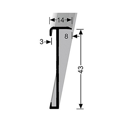 Küberit Schodový profil Černá F16 14x43mm – Zboží Mobilmania