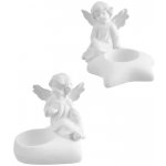Orion Anděl porcelán na svíčku bílý 9 cm – Hledejceny.cz