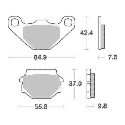 Brzdové destičky TRW Lucas SI přední KAWASAKI KLR 600 rok 84-90 | Zboží Auto