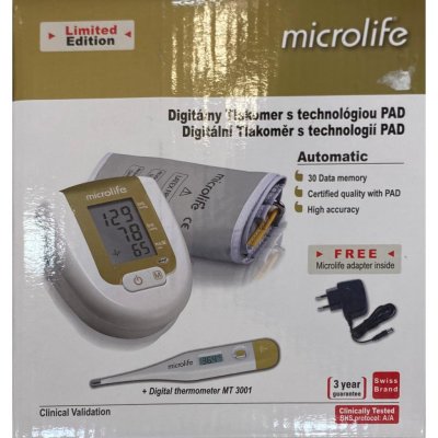 Microlife BP 3AG1 zlatý + adaptér – Zboží Mobilmania