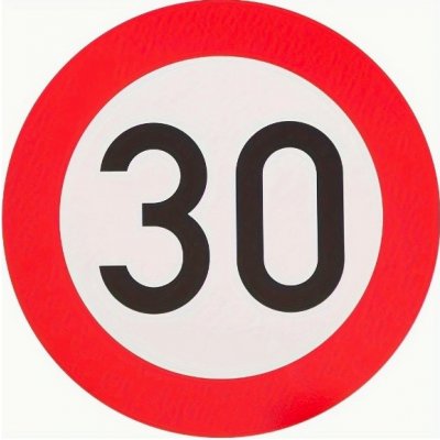 Narozeninová dopravní značka sklenky Číslice: 30 Jméno: Dominik – Zboží Dáma