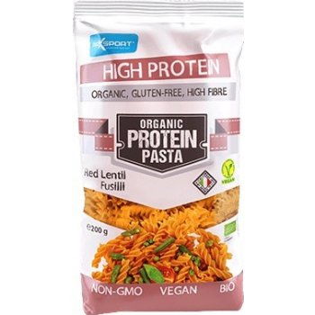 MaxSport Organic Protein Pasta Fusilli z červené čočky 200 g