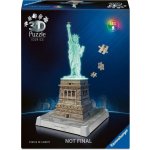 RAVENSBURGER 3D puzzle Iconics Svítící Socha Svobody (Noční edice) 108 ks – Zboží Dáma