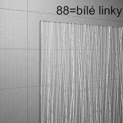 SanSwiss SOLINO jednokřídlé dveře SOL1 Šířka: 100 cm, Sklo: 88 bílé linky