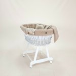 Ourbaby wicker basket white beige pillow blanket 40897-0 bílá – Hledejceny.cz