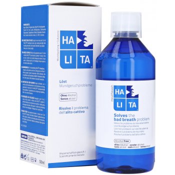 Halita Dental Care ústní voda proti zápachu z úst (Alcohol Free) 500 ml