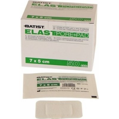 Batist Náplast polštářková z NT ELASTPORE+PAD 7 x 5 cm, sterilní, 50 ks – Zboží Mobilmania