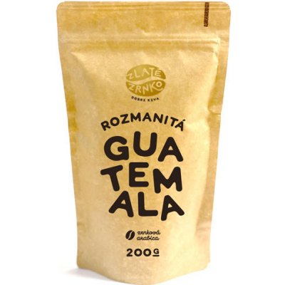 Zlaté Zrnko Káva Guatemala ROZMANITÁ Mletí na Espresso a zalévání turka jemné 200 g – Hledejceny.cz