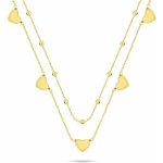 Brilio Silver Dvojitý pozlacený náhrdelník se srdíčky NCL156Y – Hledejceny.cz