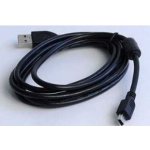 Gembird CCF-USB2-AM5P-6 USB 2.0 A-Mini B (5pin) propojovací, HQ s ferritovým jádrem, 1,8m, černý – Sleviste.cz