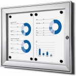 A-Z Reklama CZ Vitrína interier-exterier SCS2xA4 pro prospekty 2xA4 - Stříbrná – Zboží Živě