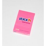 Stick´n Bloček samolepící 76x51 mm, neon růžový, 100 lístků /21161/ – Hledejceny.cz