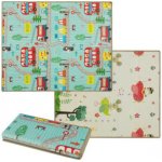 COSTWAY Oboustranná skládací dětská podložka BE10077G B – Zboží Dáma