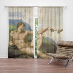 Sablio Závěs Stvoření Adama - Michelangelo Buonarroti: 2ks 140x250cm – Hledejceny.cz