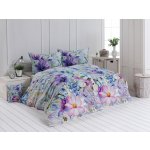 Matějovský povlečení AURELIA fialové květy na světle modré bavlna hladká digitál 140x200 70x90 – Hledejceny.cz