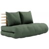 Pohovka Karup design sofa SHIN SANO natural pine (futonová ) olive green