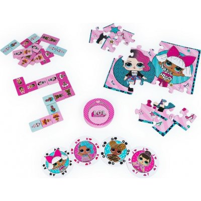 Spin Master L.O.L trojitá zábava puzzle karty domino – Zboží Živě