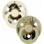 Bibs x Moomin Colour Dudlíky z přírodního kaučuku 2ks Stinky Ivory / Khaki – Zboží Mobilmania