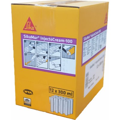 SikaMur-InjectoCream-100 - bariéra proti vzlínajíci vlhkosti Objem: krabice 12 ks - 300 ml – Zboží Mobilmania