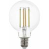 Žárovka Eglo Chytrá LED žárovka LM-ZIG, E27, G80, 6W, teplá bílá-studená bílá, čirá