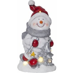 Eglo Vánoční LED dekorace Sněhulák keramika 15 cm