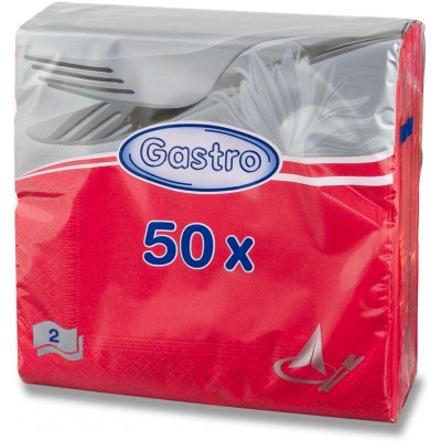 Wimex ubrousky 2V červené 50ks 33x33cm – Sleviste.cz