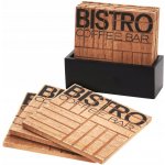 Orion prostírání dřevo se stojanem Bistro 10x10cm 4ks – Zboží Mobilmania