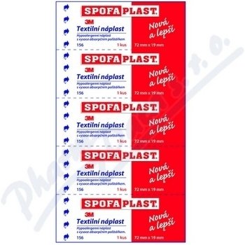 Spofaplast náplast kusová textilní 72 x 19 mm 5 ks