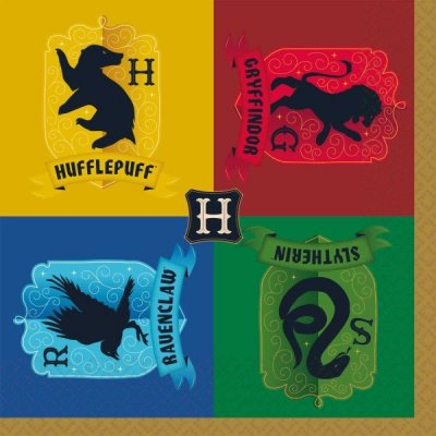 Procos papírové ubrousky Harry Potter Hogwarts Houses 33x33cm 20ks – Hledejceny.cz