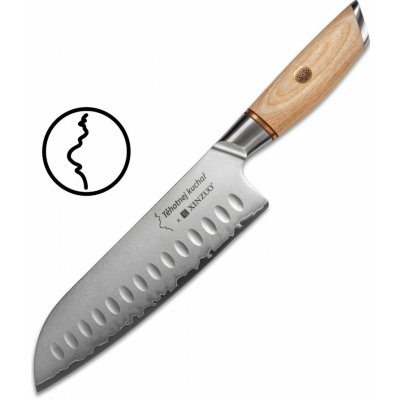Santoku nůž XinZuo Lan B37S 7" Těhotnej kuchař – Zboží Dáma