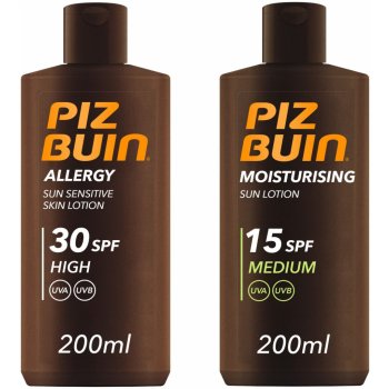 Piz Buin Set II. Opalovací krém SPF 30 200 ml + krém na opalování SPF 15 200 ml Dárková sada