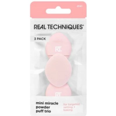 Real Techniques Mini Miracle Powder Puff mini labutěnky na pudrové produkty 1 balení růžová – Hledejceny.cz