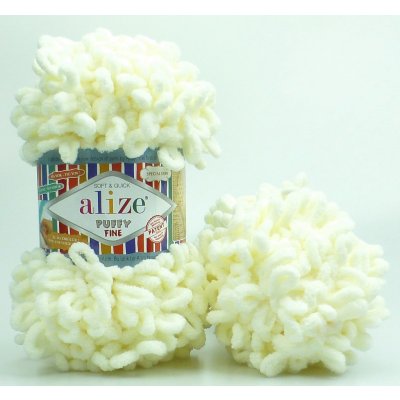 Alize příze Puffy Fine 062 Smetanová – Zboží Dáma