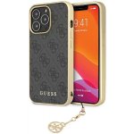 Pouzdro Guess iPhone 14 Pro Max 4G Charms Collection šedé