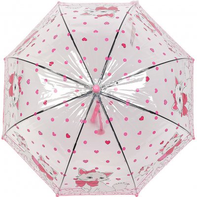 Dětský průhledný vystřelovací deštník kočka 1 růžová sv. – Zboží Dáma