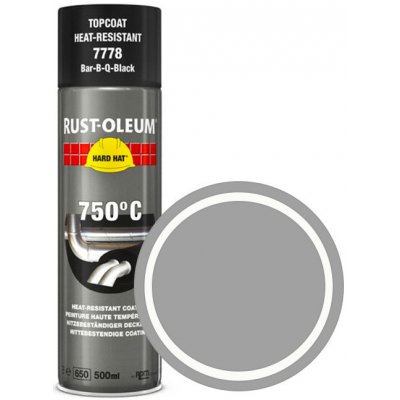 Rust-Oleum Tepelně odolná barva ve spreji Heat Resistant Aerosol 750°C / 500 ml Hliníková (Aluminium) – Zboží Mobilmania