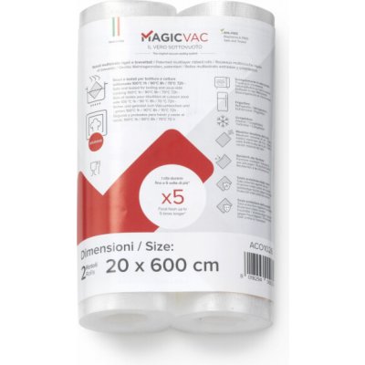 MagicVac 2 Vakuumierfolienrollen mit Label 20 cm x 6 m – Hledejceny.cz