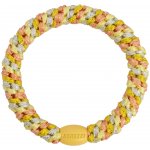 KKNEKKI Gumička do vlasů Kknekki Mix Yellow Peach Glitter, žlutá barva, textil – Sleviste.cz