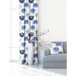 Závěs dekorační nebo látka, New York Deko růže, modrá, 150 cm 150 cm – Hledejceny.cz