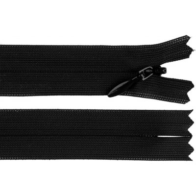 Spirálový zip skrytý YKK No 5 délka 60 cm dederon Varianta: 580 černá, Balení: 1 ks – Hledejceny.cz