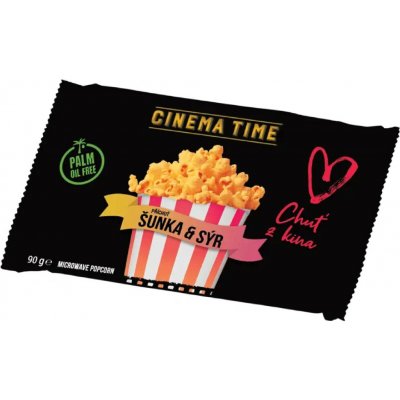 Cinema Time Mikrovlnný popcorn Premium šunka a sýr 90 g – Zbozi.Blesk.cz